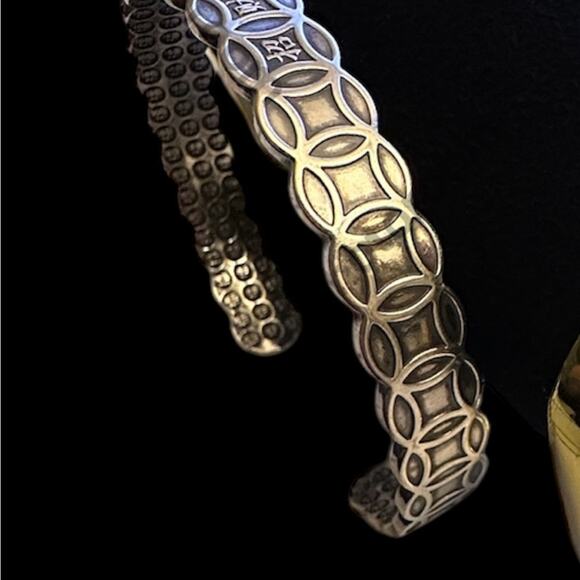 925 Sterling Silver Cuff Bracelet adjustable women and man - Picture 5 of 5